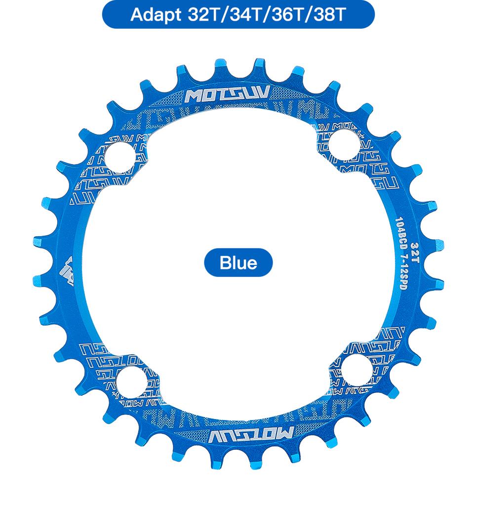 MOTSUV 104 BCD horské kolo Kulatý Oválný Převodník Úzký Široký Pastorek 32T/34T/36T/38T Cyklistický Hvězdicový Kroužek Sada dílů pro Kliky