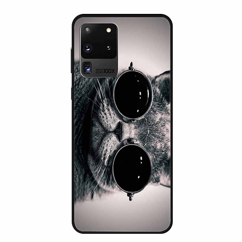 For Samsung S20 Ultra 5G Phone Cases Animals TPU Soft Silicone Back Cover for Samsung Galaxy S20 Ultra LTE 5G Funda Bumper Coque