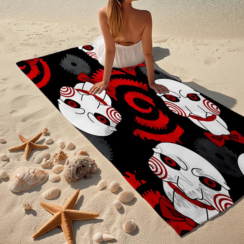 Saw Movie Fashion Beach Towel: Ideal for Summer Adventures Soft, absorbent and quick drying suitable for swimming and bathing