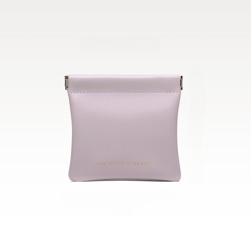 Mini kosmetyczka ze sztucznej skóry Wodoodporna elegancka zapięcie magnetyczne Przenośna wielofunkcyjna damska szminka Makijaż Podpaska higieniczna Etui Monety Kiesy Prezent