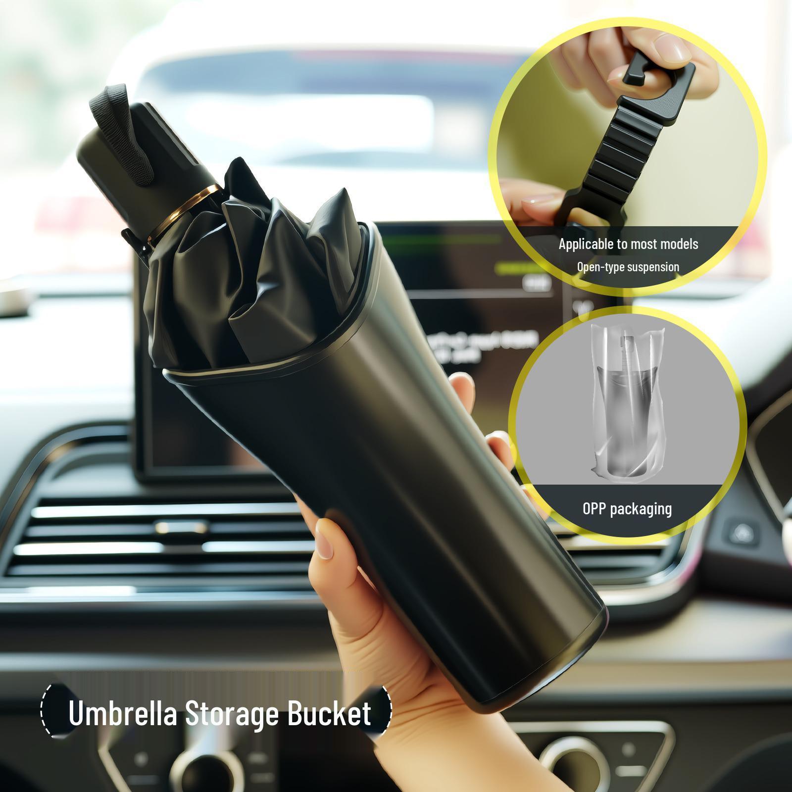 

Compact Car Umbrella Holder - Portable, Waterproof, Backseat Storage Bag