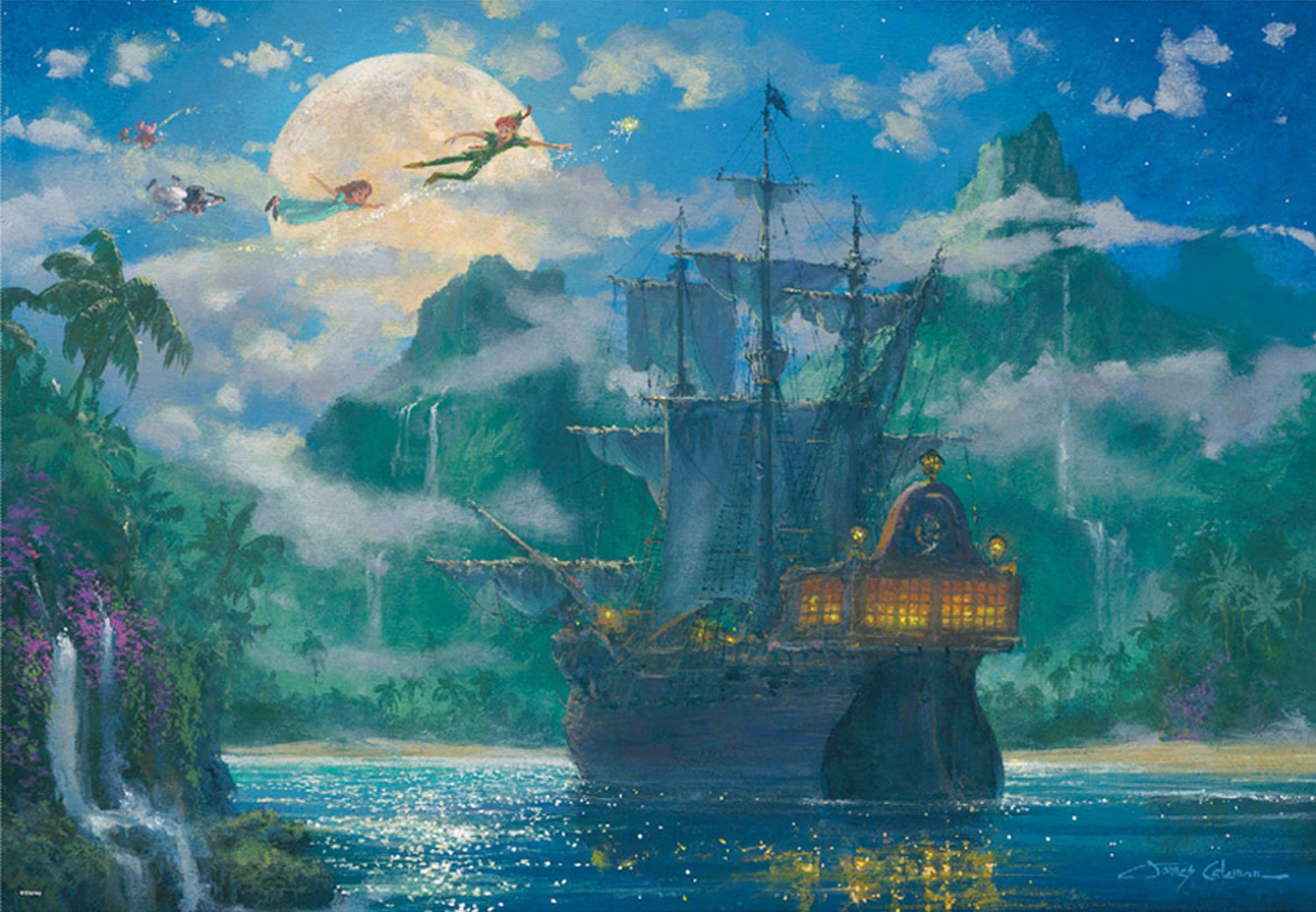 

Tenyo in 1000 Piece Jigsaw Puzzle Disney Peter Pan Moonrise Over Pirates Cove Comes with glue and spatula Service card included [Made Japan]