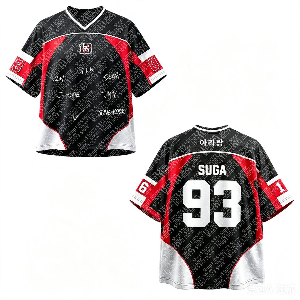 2026 BTS Jimin #95 Arirang Tour Merch 3D Print Unisex Jersey,ARMY Kpop Y2k Breathable Top, Men's Women's Quick-drying T-shirt