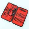 24-Piece Black & Red Manicure Set: Complete Nail Clipper and Beauty Tools Kit