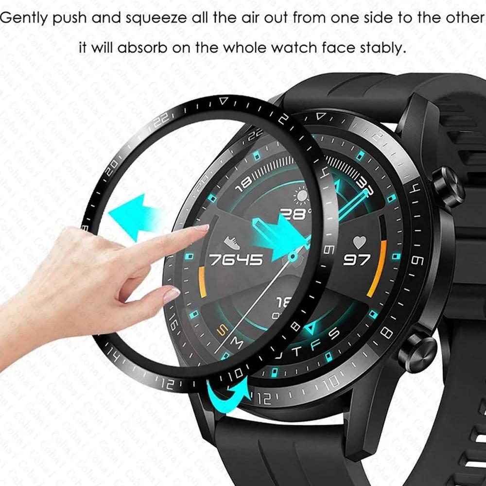 Sticlă Securizată 20D cu Margine Curbată Pentru Huawei Watch GT2 Pro GT3 GT 2 3 46MM Protector de Ecran Folie de Protecție Accesorii Ceas Inteligent