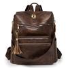 A Retro and Fashionable Lady's Backpack From Europe and America, Paired with A Large-capacity, Stylish Tassel Backpack for Commuting