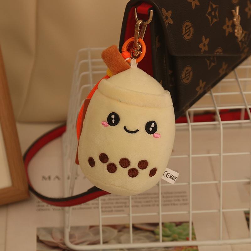 Cute plush milk tea cup pendant plush toy doll bag pendant doll keychain pendant