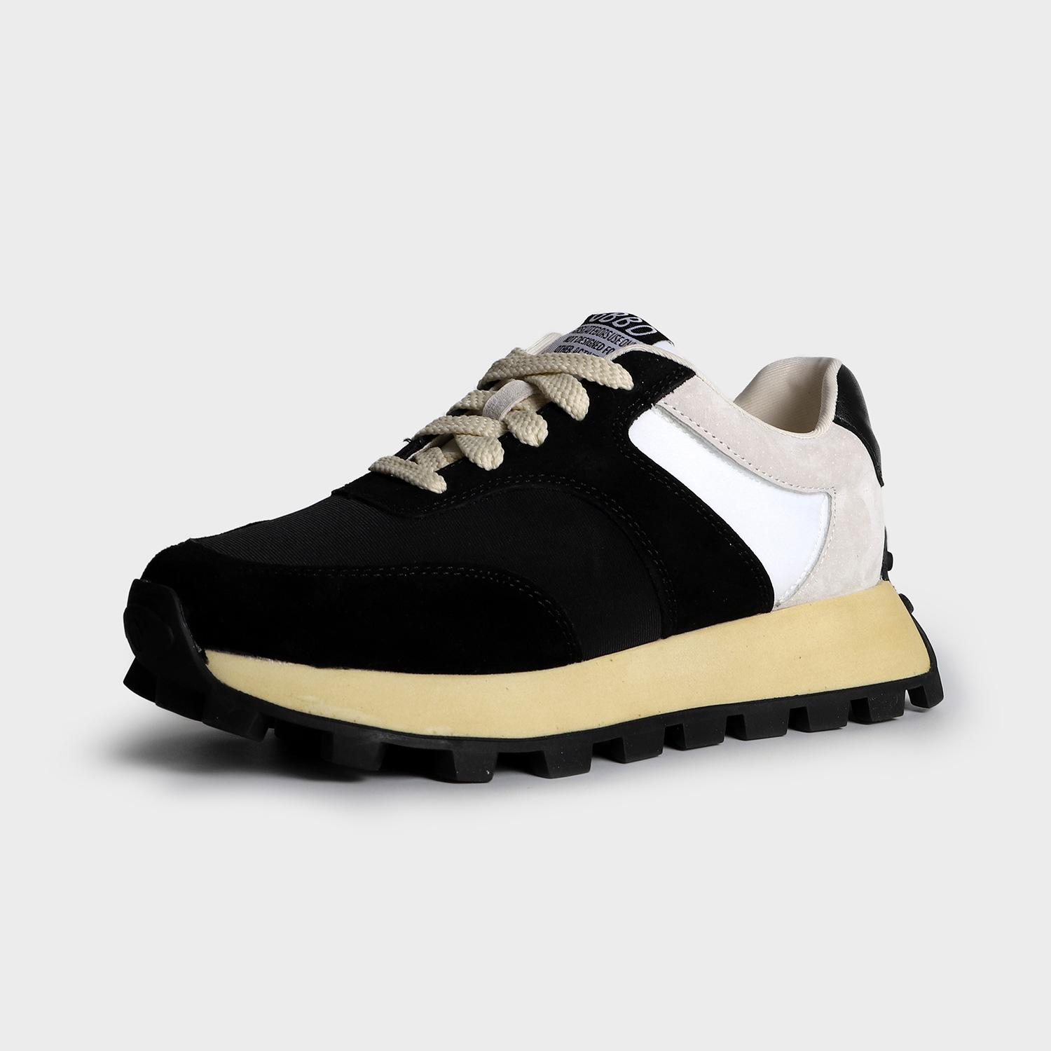 

2025 autumn and summer new color matching comfortable platform daily versatile dad shoes front lace-up casual sports single shoes women 40 чёрный