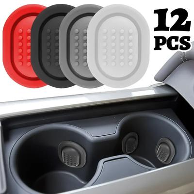 Limitador de copo de água para carro, slot para copo de água automático, almofada de silicone antiderrapante, slot para garrafa de bebida, limitador autoadesivo, amortecedor