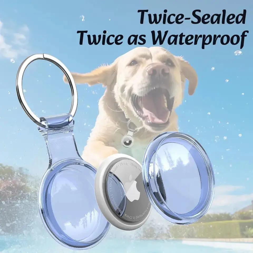 Keychain For Apple AirTag Silicone Protective Case Cover Key Chain Anti-Loss Ring AirTags Accessories for AirTag Pendant