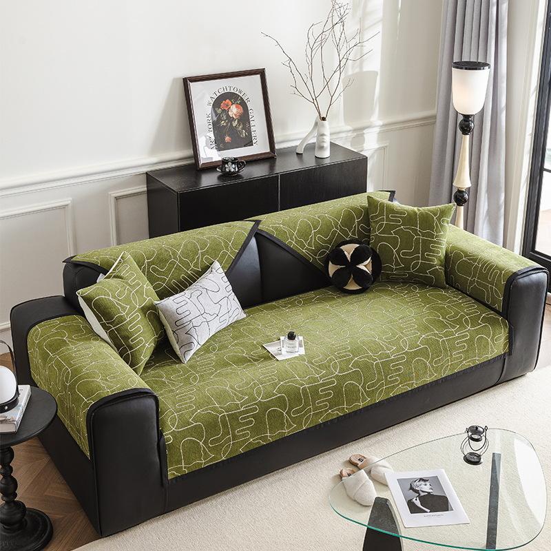 Light Luxury Chenille Sofa Cushion, Universal Non-Slip Seat Cushion For All Seasons, Sofa Cover, Living Room Sofa Cover Cloth Towel