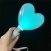 LED Glow Stick 15 Colors Change Battery Powered Heart Shaped Flashing Light Stick For Wedding Party Celebration (4.72 x 4.33 x 3.94 x 1.18 In)