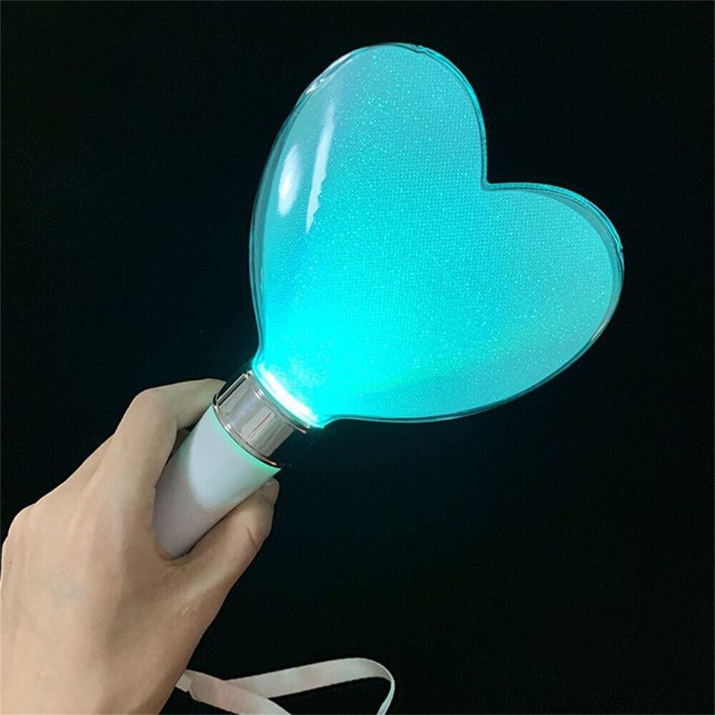 LED Glow Stick 15 Colors Change Battery Powered Heart Shaped Flashing Light Stick For Wedding Party Celebration (4.72 x 4.33 x 3.94 x 1.18 In)