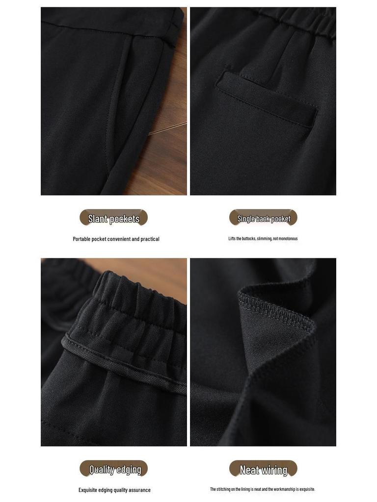 Spring/Summer 2026 High-Waisted Lace Trim Wide-Leg Pants: Women's Petite, Drapey, Eight-Tenths to Nine-Tenths Length.