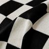 Chenille Czarno-Biała Szachownica Pokrowiec na Sofę Jednoczęściowy Kompleksowy Pełny Zestaw Poduszka na Sofę Cztery Pory Roku Uniwersalny Ręcznik na Sofę