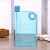 Bottiglia d'Acqua in Plastica Trasparente, Formato A5, Design Creativo, Design Piatto, Facile da Trasportare
