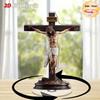 2D Flat Christian Jesus Cross Tabletop Decor,Religious Acrylic Ornament for Church Home Office,Creates Tranquil Atmosphere for Meditation  Prayer Room