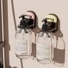 Adjustable Shower Bottle Rack Wall Mounted Suction Cup Shampoo Bottle Plastic Holder Hand Soap Dispenser Hook Free Punching