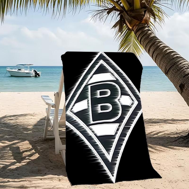 Beach Towel with Borussia Monchengladbach logo Pattern - soft,absorbent,machine washable Lightweight&Modern,swimming,Travel Essentials