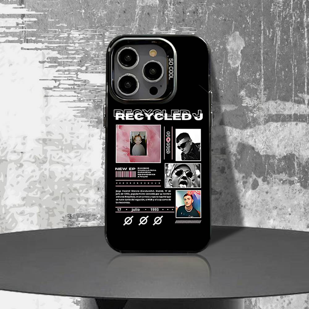 

Recycled J Phone Case For iPhone 16,15,14,13,12,11,Pro,XS,Max,Plus,Mini,SE4,E Black Matte Shockproof Cover iPhone15