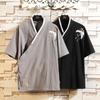 Spring New Chinese Style Kung Fu Tops Men Diagonal Front Closure Hanfu Blouse Harajuku Cardigan Male Traditional Chinese Clothes