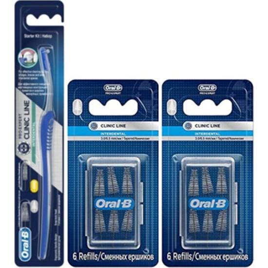 

Щетка Oral-B для межзубного интерфейса + запасной изогнутый интерфейс, 6 x 2 упаковки