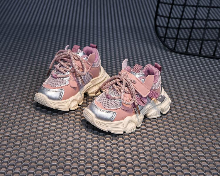 

Spring New Kids Sneakers Baby Candy Lace School Shoes Boys Girls Soft Anti-slip Running Shoes Children Fashion Sneakers 24
