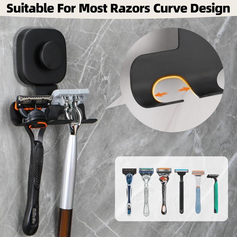 Removable Stainless Steel Shower Hook Wall Mounted Shaver Storage Rack  Washroom Wall