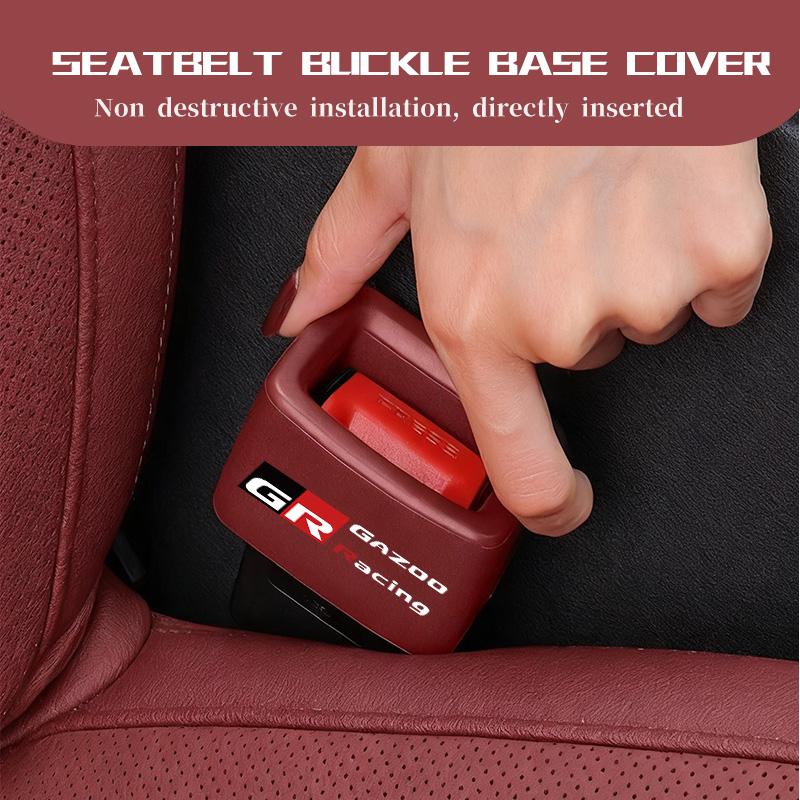 For Toyota Car Seat Safety Belt Buckle Base Clip Protection Cover Crown GR Corolla YARIS Auris C-HR Hilux Vios Prius