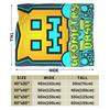 Geometry Gaming Dashed Flannel Blanket Soft Durable Throw Blanket for Couch Chair Travel Graphic Bedspread Sofa Bed Cover