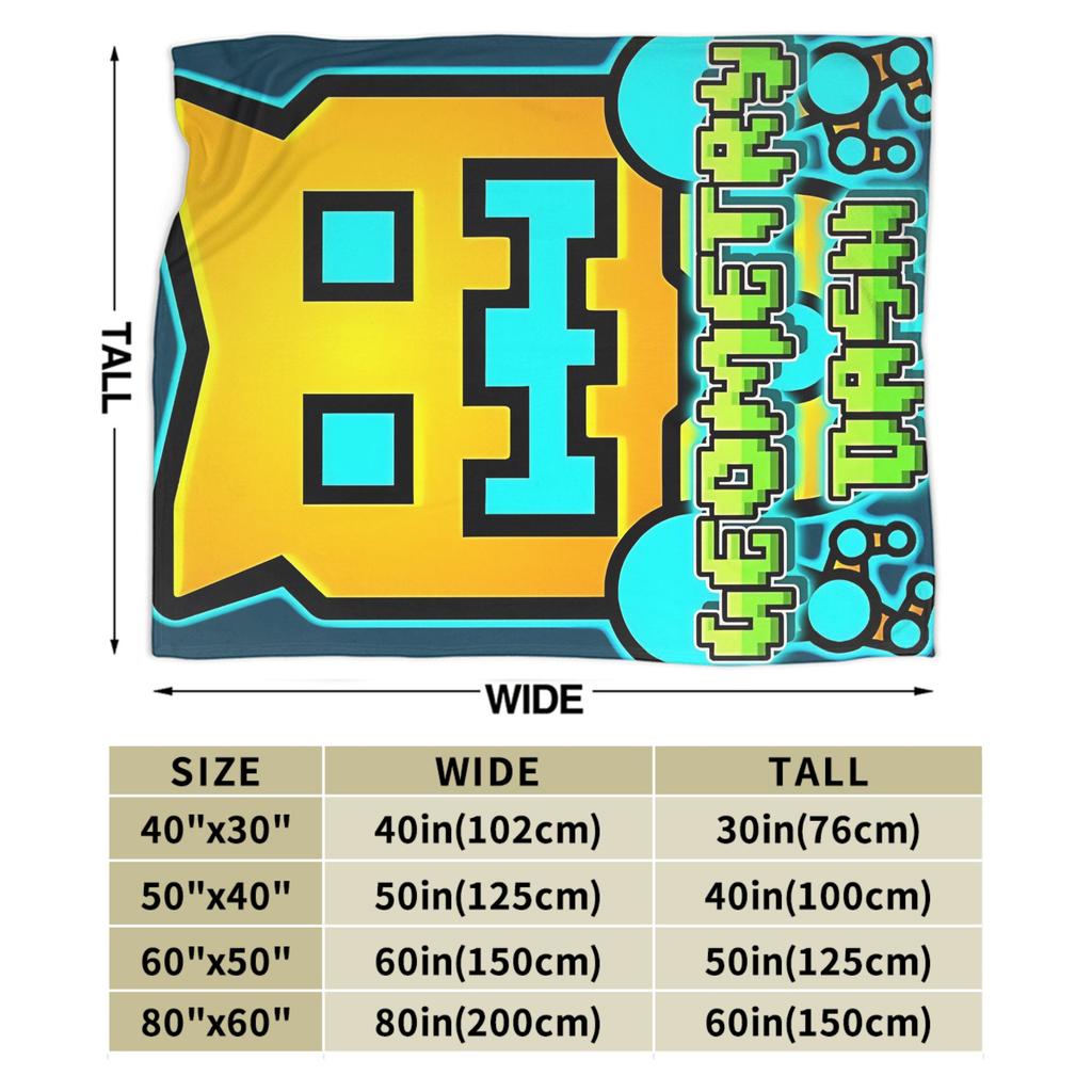 Geometry Gaming Dashed Flannel Blanket Soft Durable Throw Blanket for Couch Chair Travel Graphic Bedspread Sofa Bed Cover