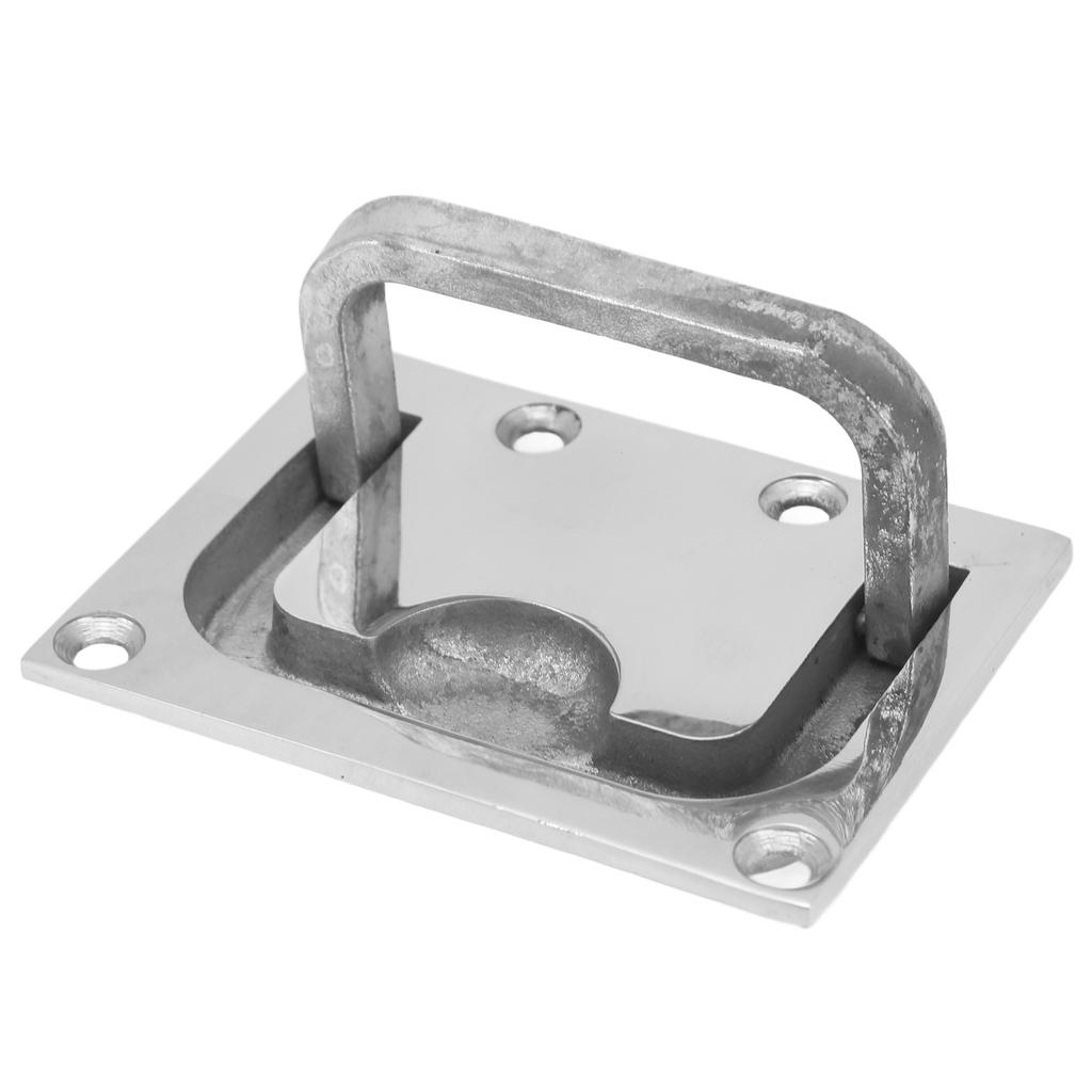 Marine Rustfritt Stål Trekkeringer Finpolert Firkantet Marint Tilbehør for Møbler Skap