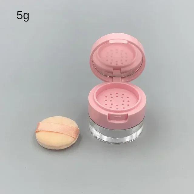 3g/5g Mini Pudełko na Puder Sypki Przenośne Plastikowe Puste Pojemniki na Puder w Dużych Ilościach z Sitkiem Lusterkiem Słoiczek Kosmetyczny Akcesorium do Makijażu Podróżne