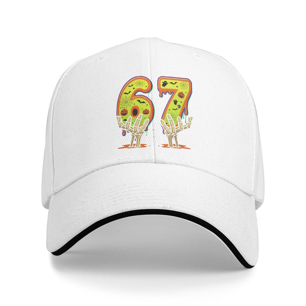 67 Meme Six Seven Halloween Funny Baseball Cap Cool Female Male Trucker Hat Quality Outdoor Gym Baseball Caps Birthday Present