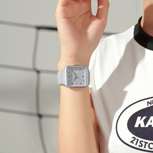 [JULIUS] JULIUS Unisex Urethane Square Watch JA-1408 JA-1408B