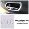 Fit For Nissan Kicks 2016 - 2024 Stainless Steel Car Inner Door Open Handle Frame Cover Trim 4Pcs Decoration Sticker Accessories