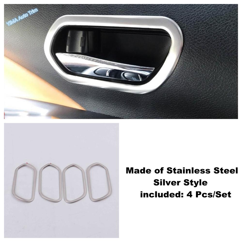 Fit For Nissan Kicks 2016 - 2024 Stainless Steel Car Inner Door Open Handle Frame Cover Trim 4Pcs Decoration Sticker Accessories
