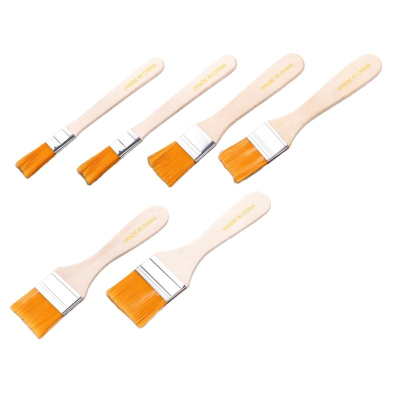 

Набор из 6 нейлоновых кистей для рисования, кисти для чистки клавиатуры для рисования и чистки с удобной деревянной ручкой Small 1 to 6