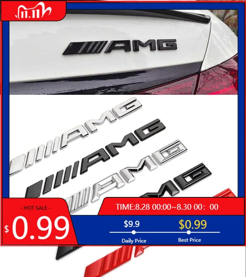 GLC GLB AMG Logo Car Tail Trunk Auto Emblem Sticker Accessories For Mercedes Benz Brabus Smart Maybach W204 GLC CLA W205 W203 W