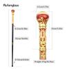 Golden Red Luxury Round Handle Fashion Stick for Party Decorative Walking Cane Elegant Crosier Knob Walking Stick 93cm