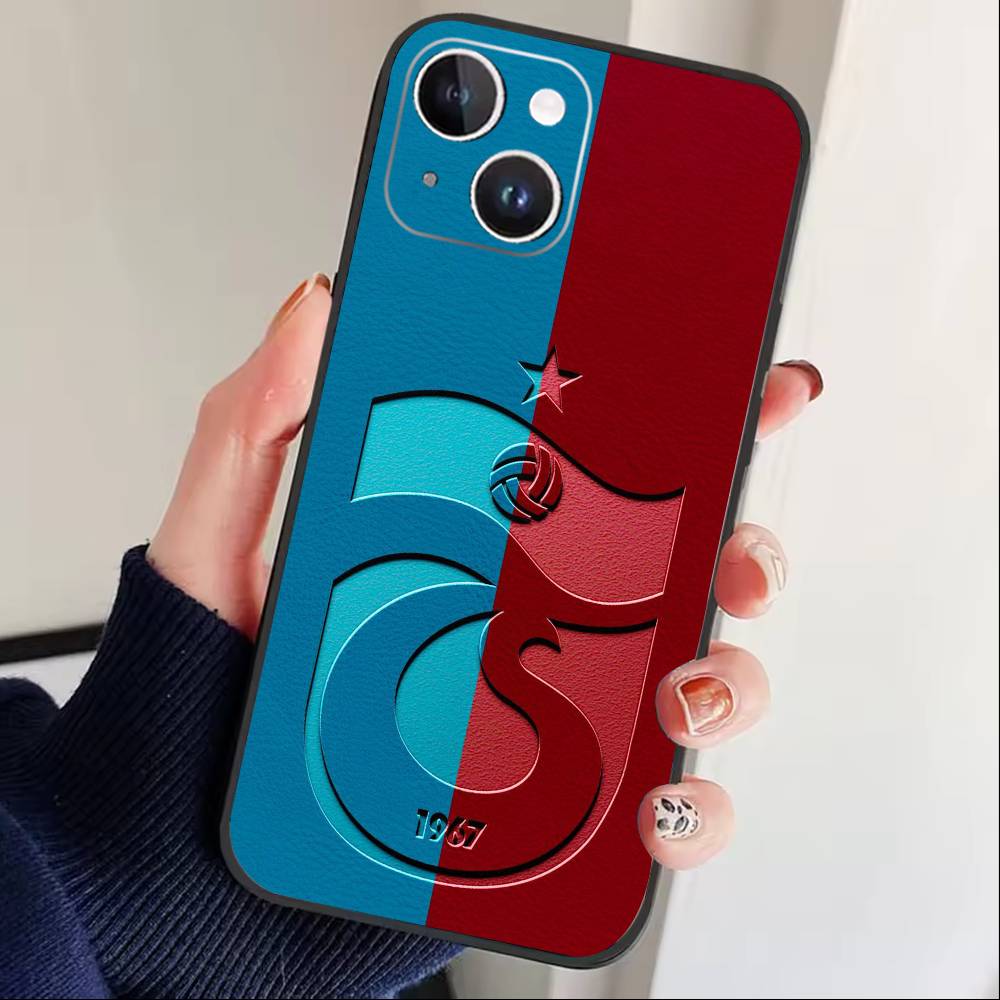 

T-S Trabzonspor Phone Case For iPhone 16,15,14,13,12,17,Pro Max,Plus Silicone Black Case iPhone17air