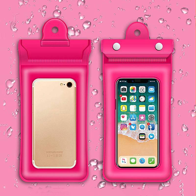 

Водонепроницаемые чехлы для телефона Тройной складной Чехлы-подушки безопасности для телефона Водонепроницаемый чехол Герметичный чехол для телефона Плавание Дайвинг красный