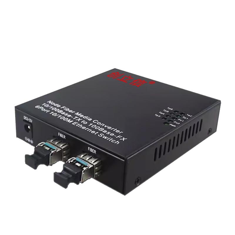 CLX 100M 2-Fiber 6-Port Fast Ethernet SFP Media Converter