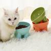 Elevated Cat Bowl With Stand - Durable Plastic Pet Food & Water Dish, Sleek Modern Neck-Friendly Feeding For Cats & Dogs