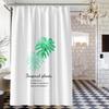 Tropical Green Plant Shower Curtain Leaves Printed Washable Bath Curtain Waterproof Polyester Fabric Bathroom Accessories Modern