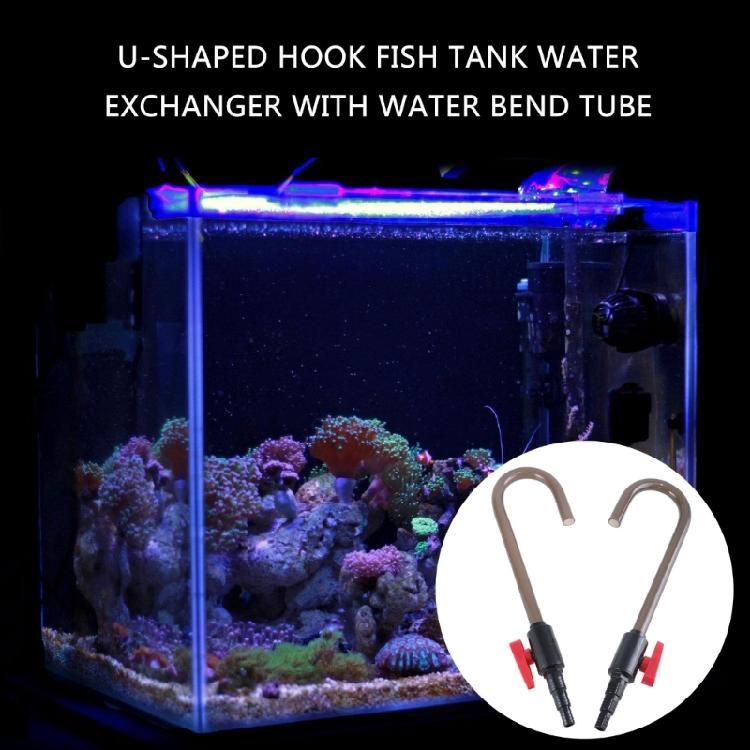 Herramienta de Transferencia de Agua para Limpiador de Acuario Forma de Gancho Tubo Cambiador de Agua