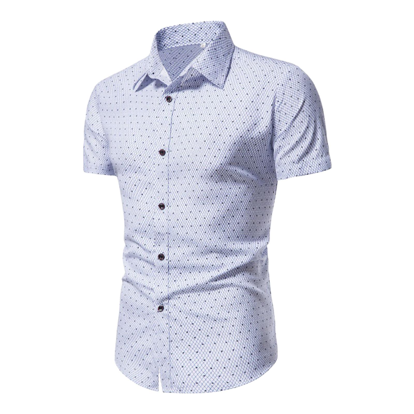 

Men s Collared Cardigan Printed Short,Sleeve Casual Comfortable Short,Sleeve Jacket M білий