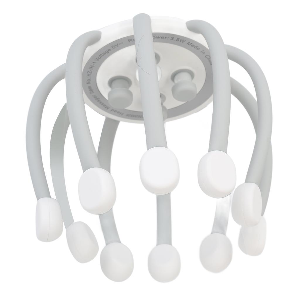 Bluetooth Electric Scalp Massager 5 Modes Reduce Pressure Adjustable Head Scalp Massager White