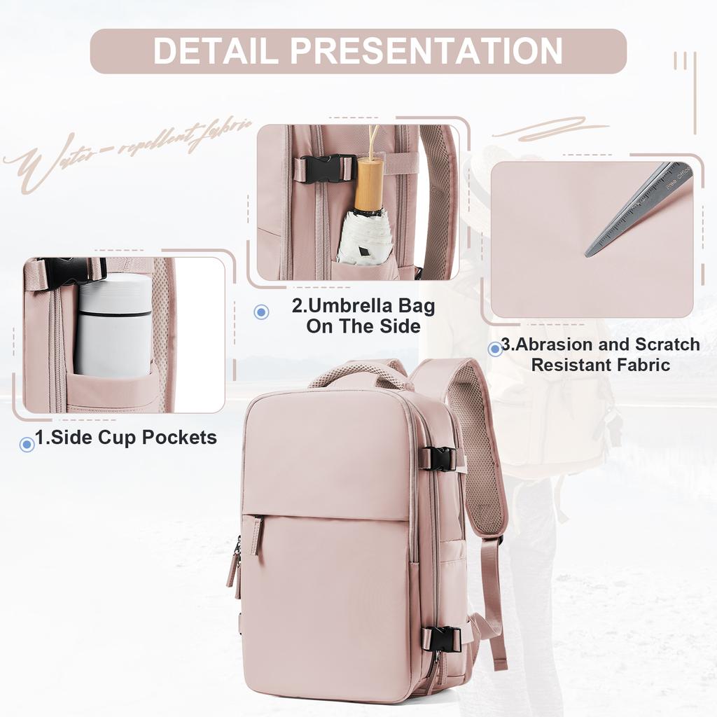 Cabin Airplane Travel Backpack Ryanair 40x20x25 Carry On Flight Approved, Laptop Backpack For Women Men, Female Backpack Gift