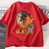 Funny Rock Hyrax Fire Meme Tee Shirt Men Women Stupid T-shirt Ugly Unhinged Tshirt Summer Opossum Raccoon Tops